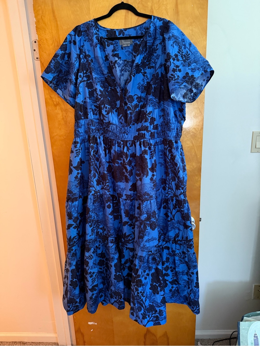 Anthropologie Somerset Maxi Dress Blue Floral